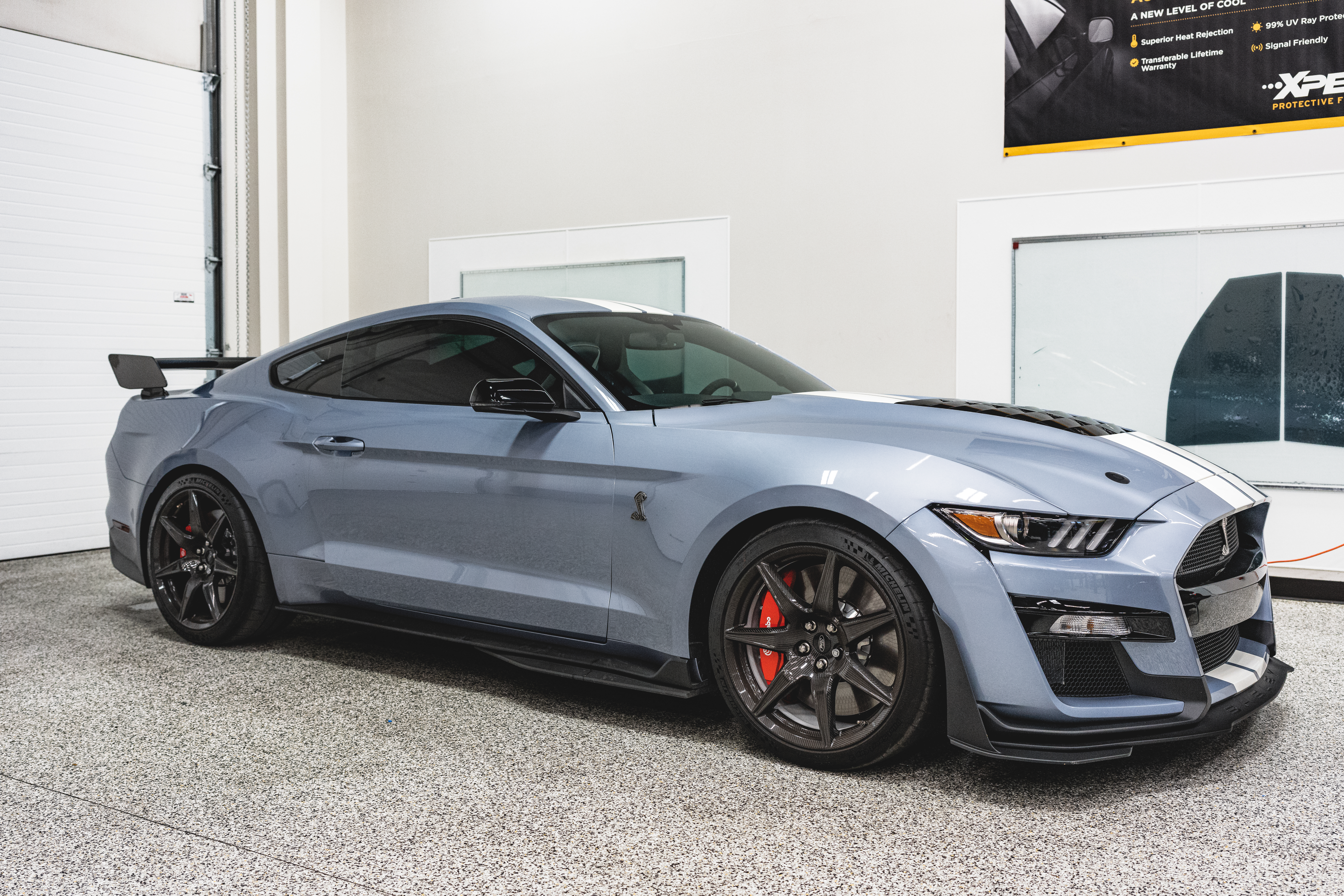 2021 shelby gt350r full front ppf window tint